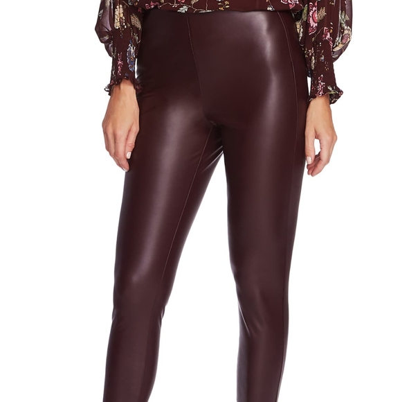 Vince Camuto Pants - Vince Camuto- Faux Leather Pants/ Burgundy